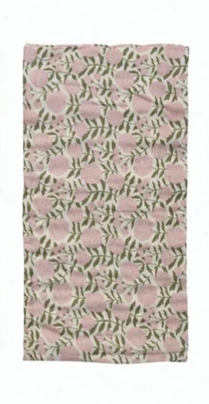 NEW Creative Co-Op Cotton Swaddle Cloth I  Purple Floral Print, NWT
